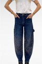 jeans elasticizzato brooklyn strass